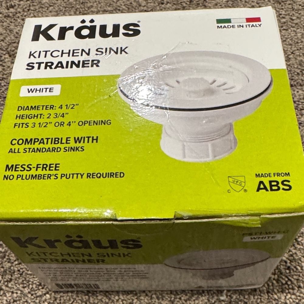 White Kitchen Sink Strainer